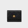 Wallet Women'S Leather Short Change Bag Thin And Versatile Small Card Bag Camellia Clutch Bag