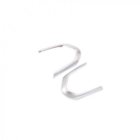 For BMW X3 F25 X4 F26 2011-2017 ABS Silver Steering Wheel Switch Cover Trim 2PCS