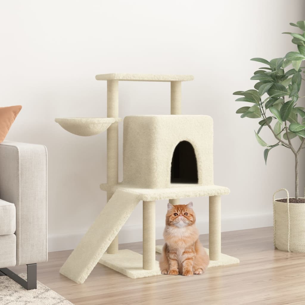 Scratching Post with Sisal Scratching Posts Cream 96.5 Cm