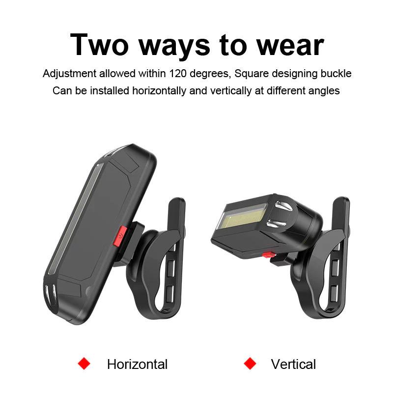Mini Led Bicycle Tail Light Waterproof Rear Lamp Energy Saving Bright Light 120° Adjustable Cycling Safety Light