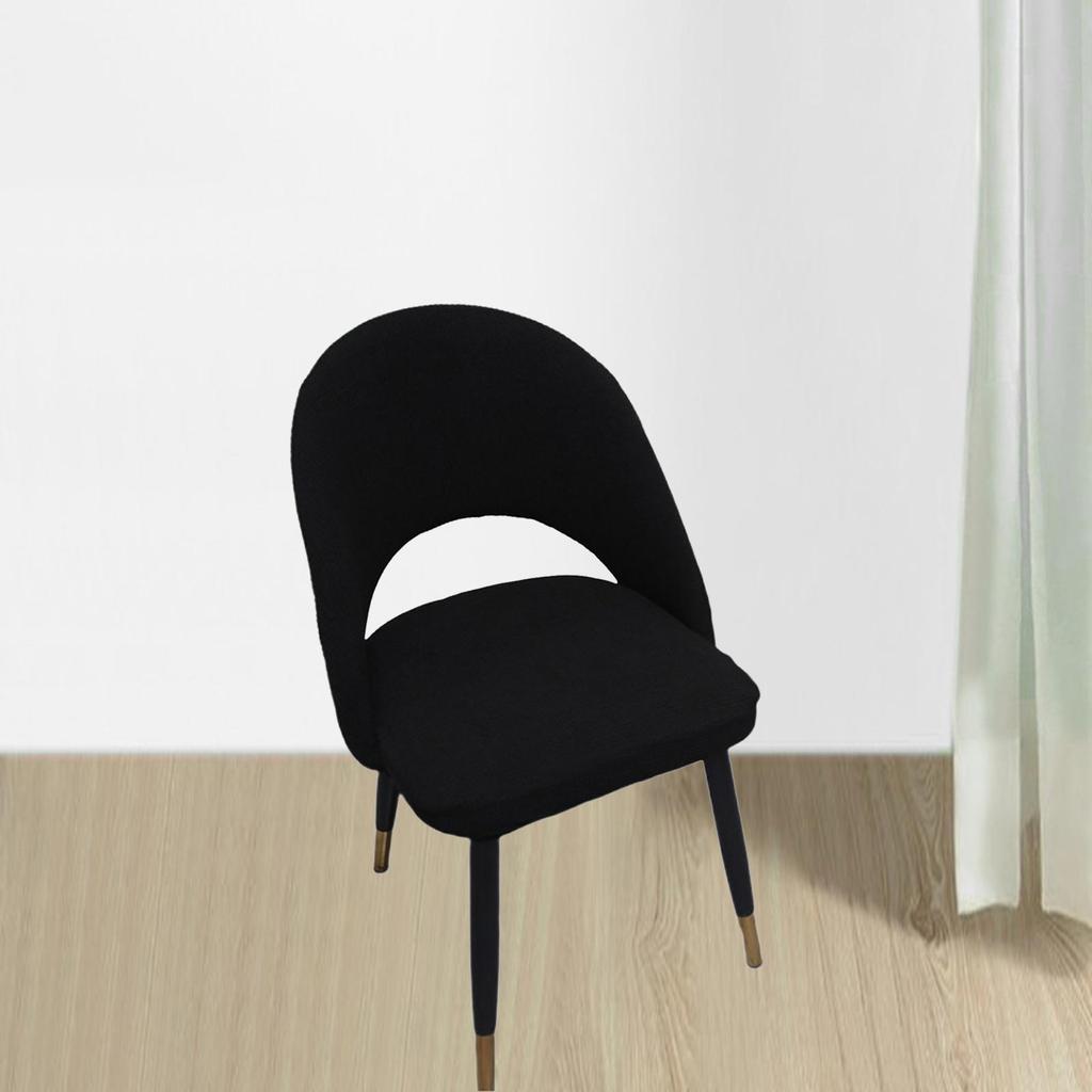 Short Back Curved Chair Cover Stretch Removable Polyester Home Slipcover