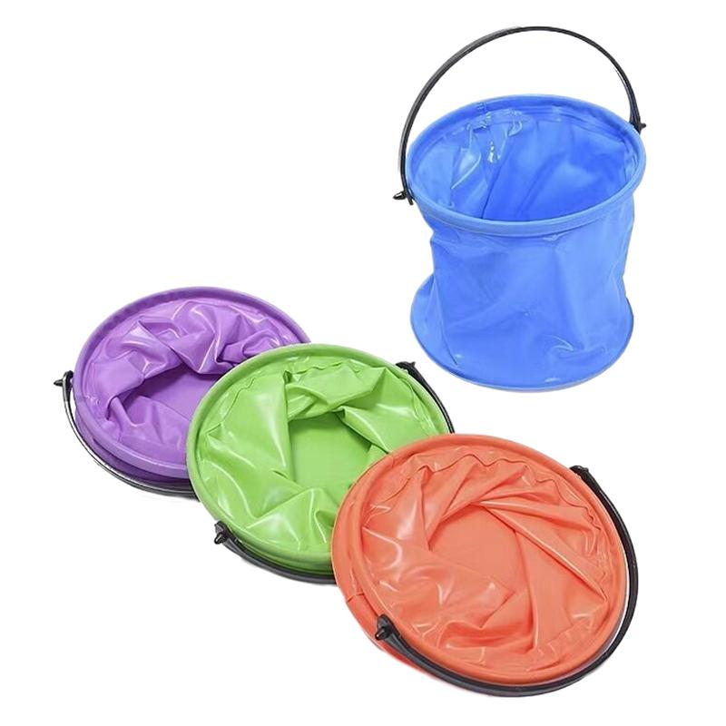 1 Piece Outdoor Sand Pool Play Tool Beach Sand Toy Play Bucket Toy Folding Collapsible Bucket Gardening Tool Kids Summer Favor