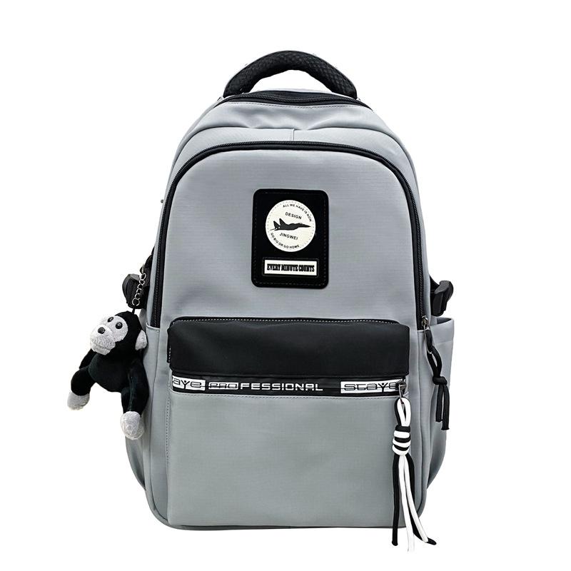 Mochila Bolsa de Ombro Masculina Simples Grande Capacidade Bolsa de Viagem para Computador Menina Ensino Fundamental Médio Mochila Escolar