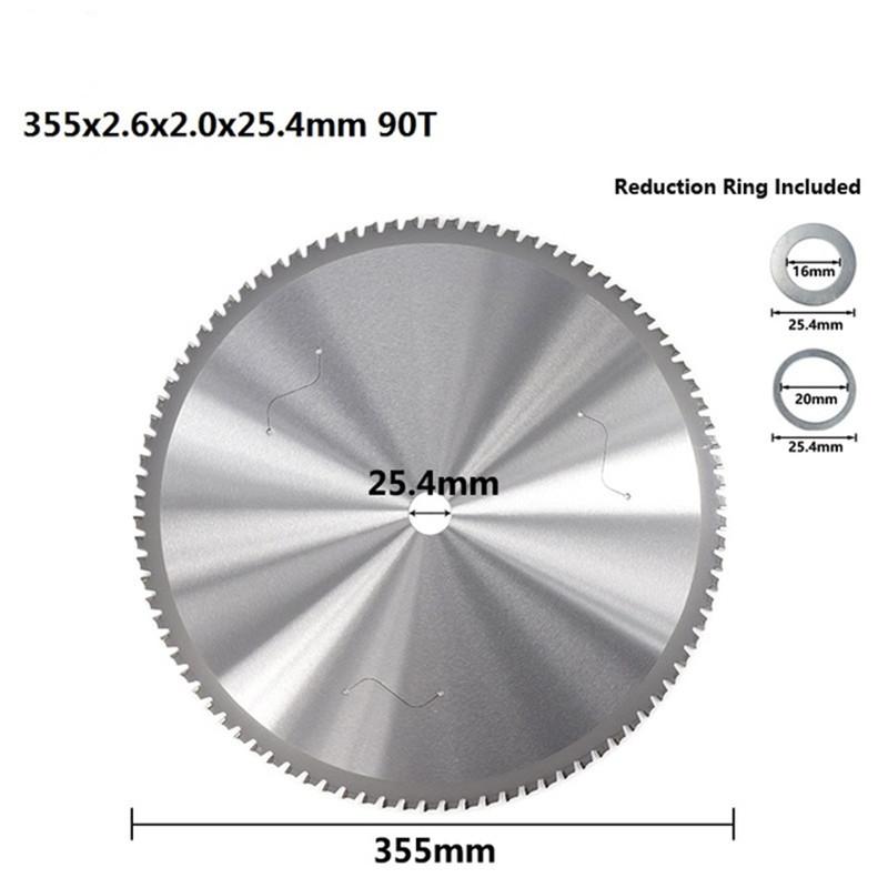 1pc Metal cutting blade disc 136/165/180/235/305/355mm carbide circular saw blade 30T-80T for steel circular metal cutting blade