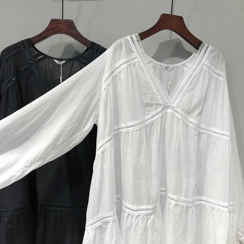 Women Summer Solid Color Long Sleeve V-neck Tops Causal Thin Blouse Tops