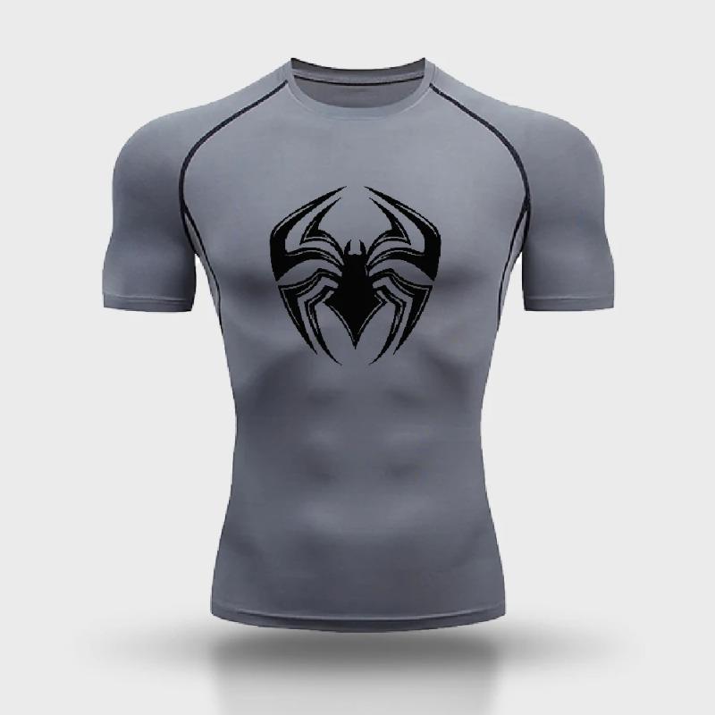 Bodybuilding Boxing Training T-shirt Summer Breathable Men's Quick-drying Fashion Compression Top Sweat Absorbent Sweat Absorbing Tight Fit