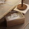 Luxurious Chinese Style Wooden Tissue Box with Natural Wood Grain
