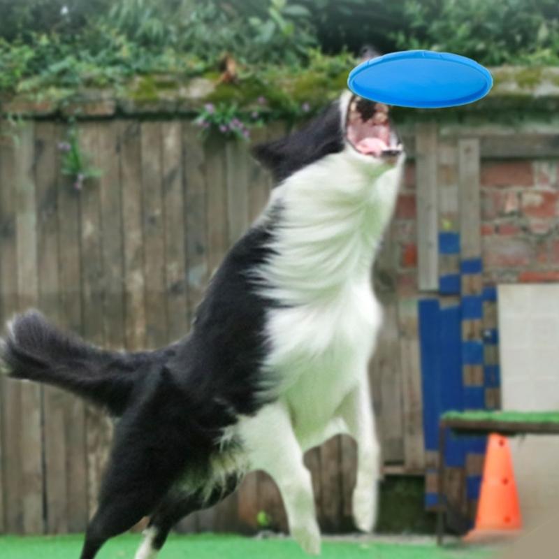 NonSlip Dog Flying Disc Chew Durable Outdoor Toy Rubber Soft Training Exercise For Active Pet