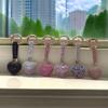 Fashion Rhinestone Heart Keychain Pendant Lovely Hanging Decorations Keyring Charm for Purse Bag Backpack Handbag