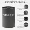 3 Pcs Tea Coffee Sugar Canister Jar Metal Round Kitchen Container with Airtight Lid Moisture Proof Coffee Beans Storage Jar