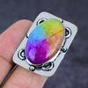 Rainbow Solar Quartz Gemstone Handmade 925 Sterling Silver Ring Size 8.5 W6s90