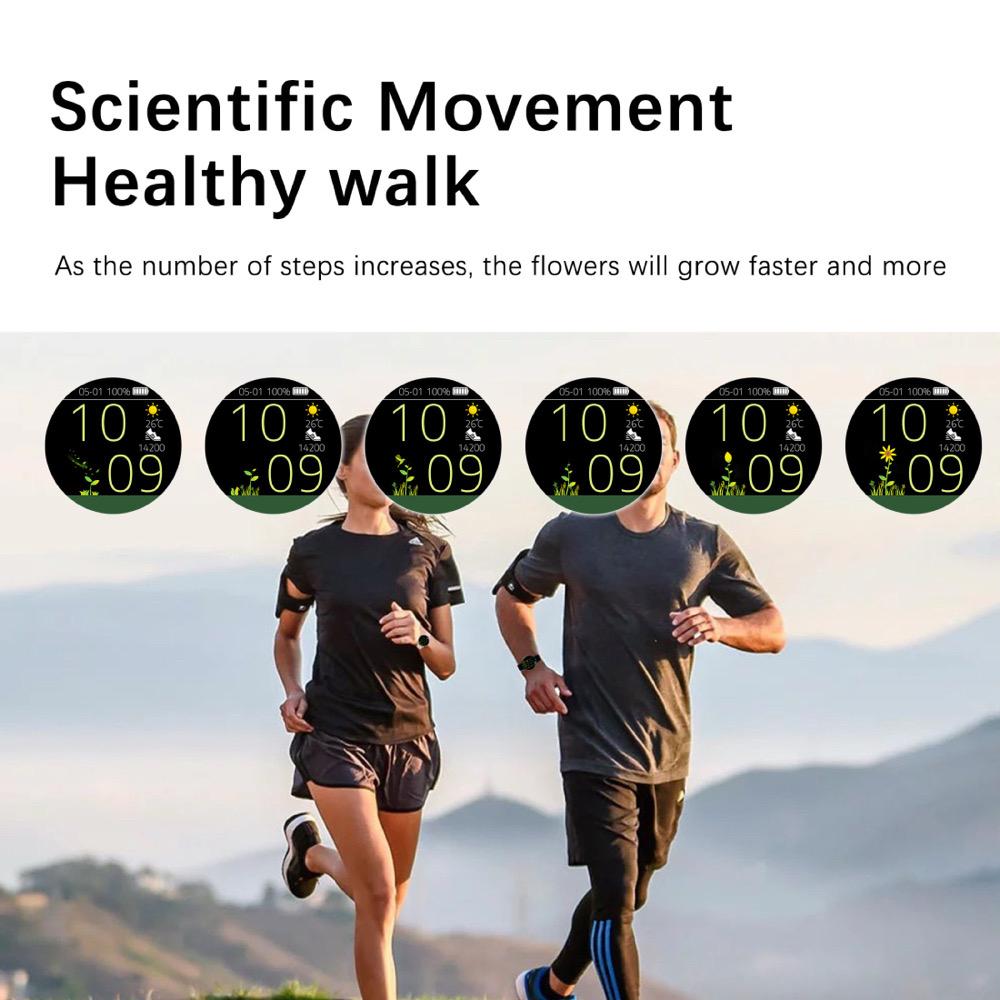 Clock Luxury Smart Watches Sports Fitness Lady Voice Assistant Blue Tooth Call 3D Dynamic Watch Face IP68 Waterproof Smartwatch