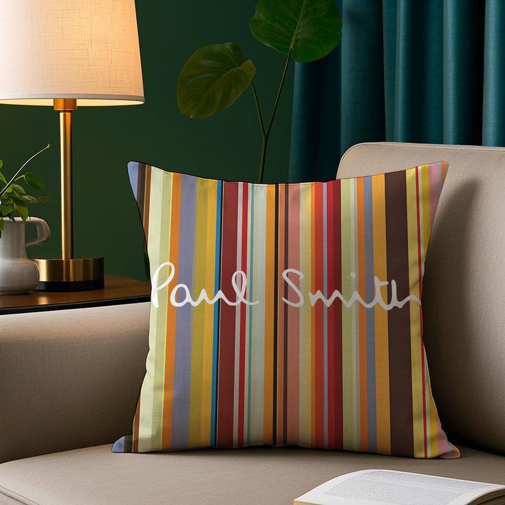 S-Smith Fashion P-Paul Pillow Case Short Plush Print Cushion Cover Square Throw Pillow Covers Sofa Home Decor