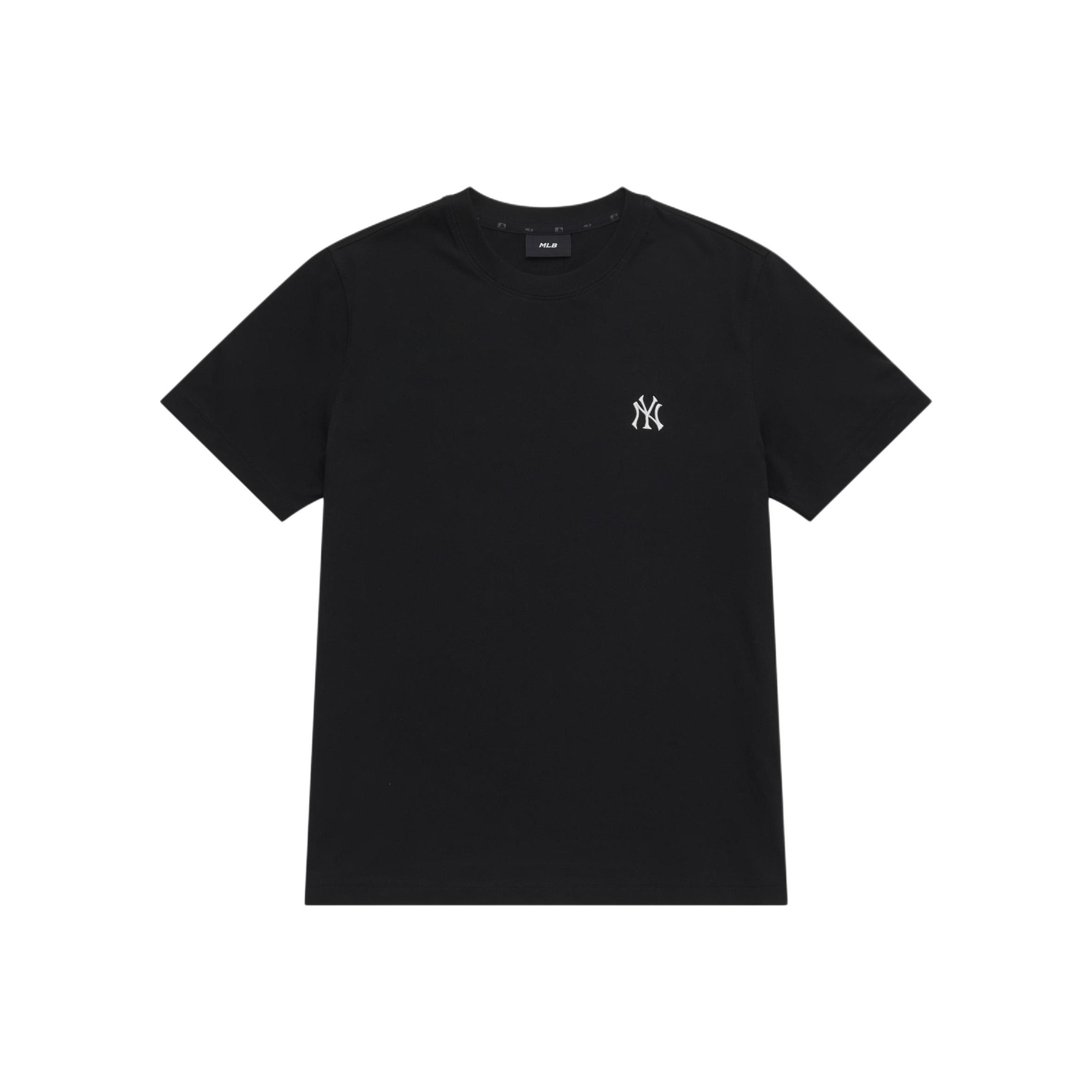 MLB New York Yankees Basic Serie SS25 Einfarbige Vielseitige Besticktes Kleines Logo Gedrucktes Lässiges Mode Sport Kurzarm T-Shirt 3ATSB0153-50BKS XL