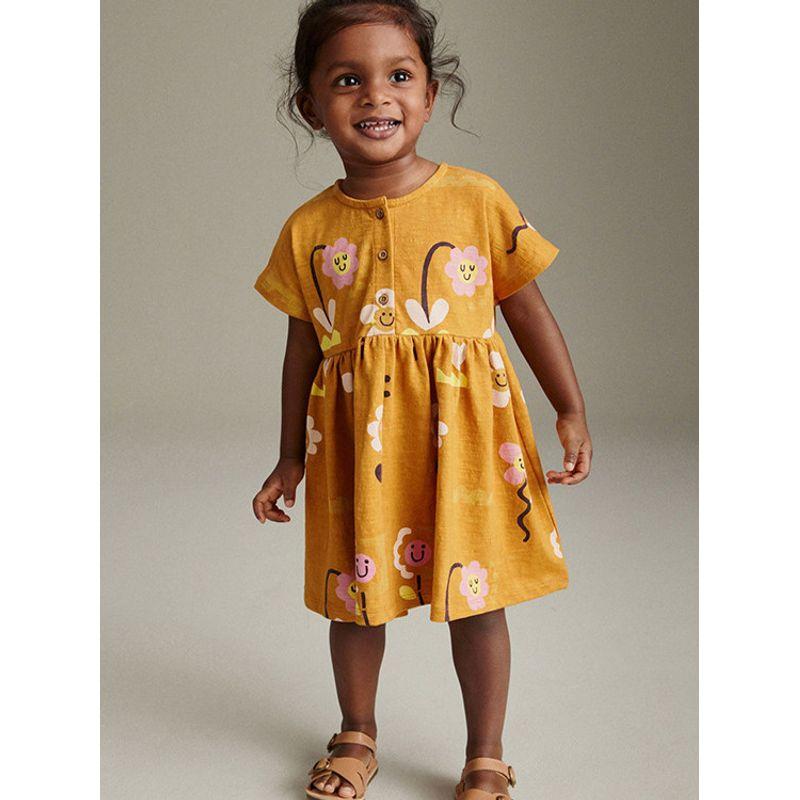 Cross-Border Malwee Girls' Dress Summer New Style European and American Style Round Neck Short-Sleeved Kidsren's Princess Dress