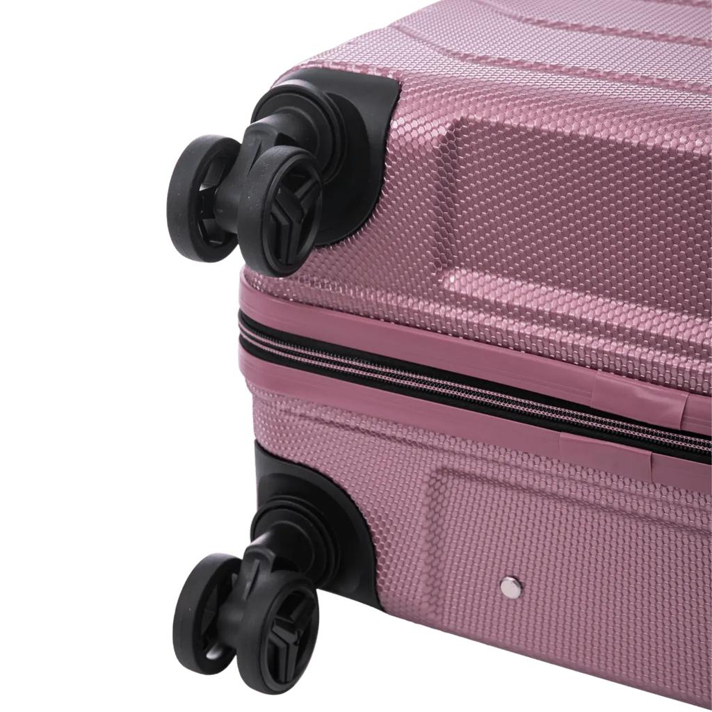 Set of 3 Wings Crake Polycarbonate 100% Rose Gold Suitcases