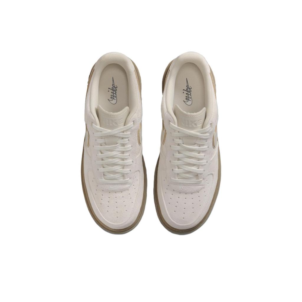Nike Air Force 1 LX Light Orewood Brown Unisex Sneaker Creme Gummi-Dunkelbraun Anthrazit HV2531-100