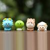 12PCS/Set New Mini Resin Zodiac Doll Toy Cartoon Simulation Small Animal Micro-landscaping DIY Car Office Decor Ornaments