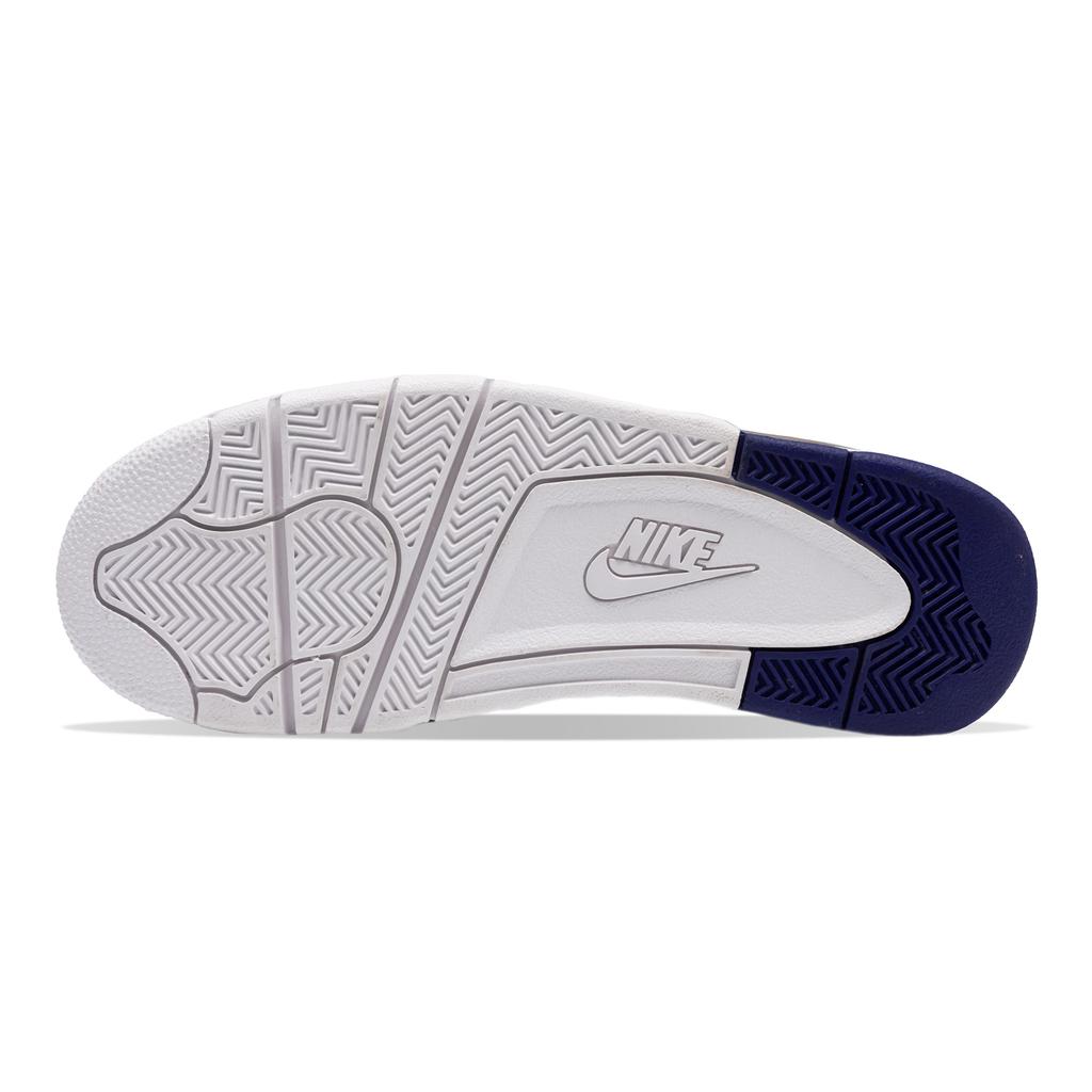 Nike Flight Legacy Slip Resistant Abrasion Resistant Mid Top Vintage Basketball Shoes Men's White Black Red BQ4212-102(Team864-)