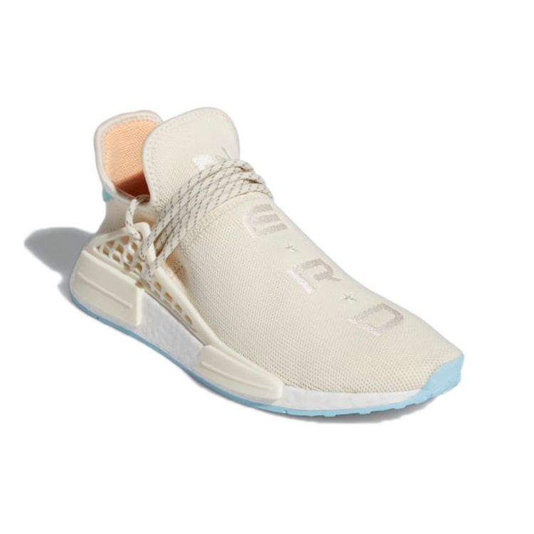 Pharrell x NERD. x adidas NMD Human Race 20th Anniversary Adidași Unisex Cremă Alb-Cretă Portocaliu-Neon GW0246