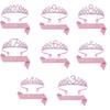 Girls Birthday Party Tiaras Sash Combo Blingbling Rhinestones and Glitters Hair Accessories