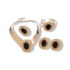 Acrylic Oval Diamond Ring Bracelet Earrings Necklace Accessories Women's Clavicle Chain Versatile Necklace