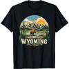 Wyomingské hory a buvolí příroda Scénické tričko Wyoming(1)