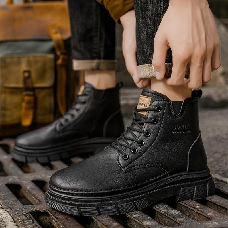 New Large-sized Men's Riding Boots,casual Fashionable Men's Casual Sports Shoes Outdoor Men's Chelsea Boots Casual Sneakers