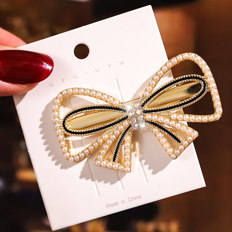 Elegant Rhinestone Hairpins Women Girls Pearl Hair Clips Pins Barrettes Accessories BB Hairclip Hairgrip Headdress