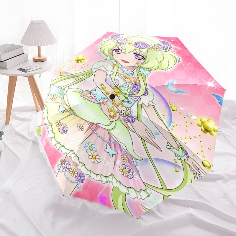 

1pc Precure Outdoor Umbrella - Automatic Opening/Closing, Portable 3-Fold Design with Iron Frame for Festive Gifts, Travel, Daily Use, Suitable for Fa