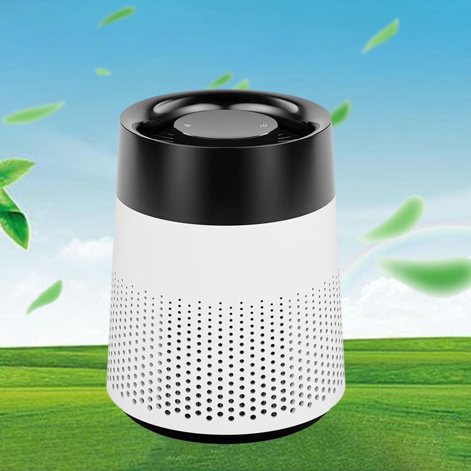 

Очиститель воздуха с ночной подсветкой для настольного использования, компактный очиститель для офиса белый