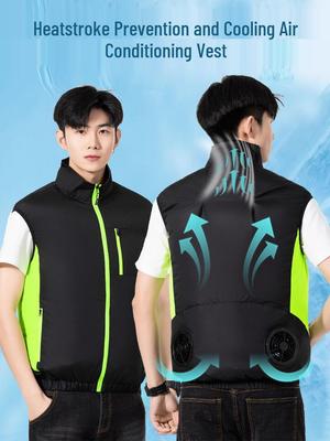 Cooling Vest Sleeveless Air Conditioner Suit for Outdoor Heatstroke Prevention and Fishing