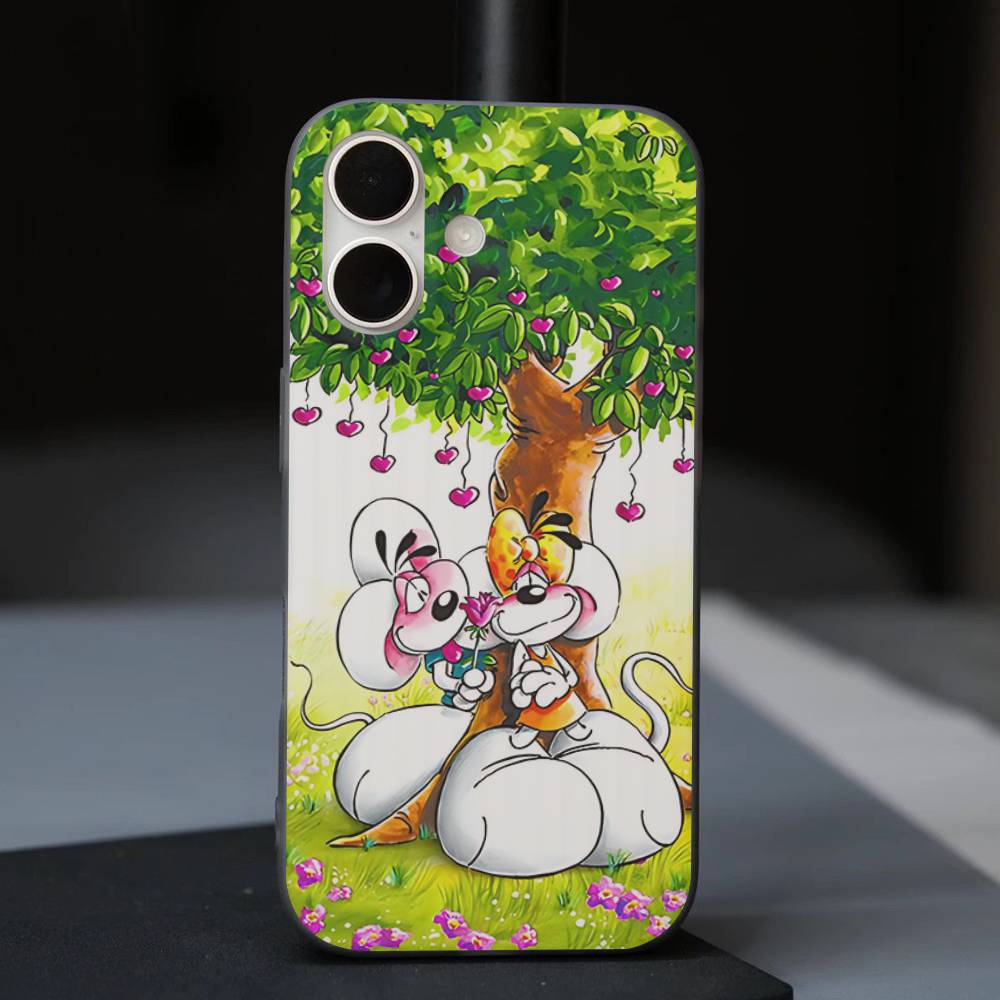 Cartoon D-Diddl For IPhone 17 16 15 14 13 12 11 Pro Max Plus Pro Clear Phone Cover Non-Slip Shell