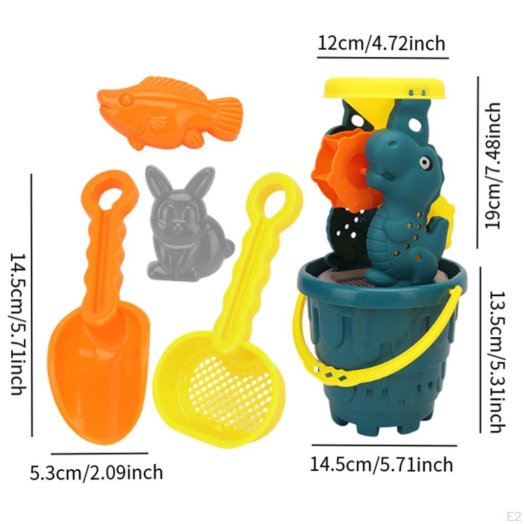 Ensemble de Jouets de Plage pour Enfants Bac à Sable Extérieur Cadeaux d'Anniversaire Voyage Portable Garçons Filles Seau Léger