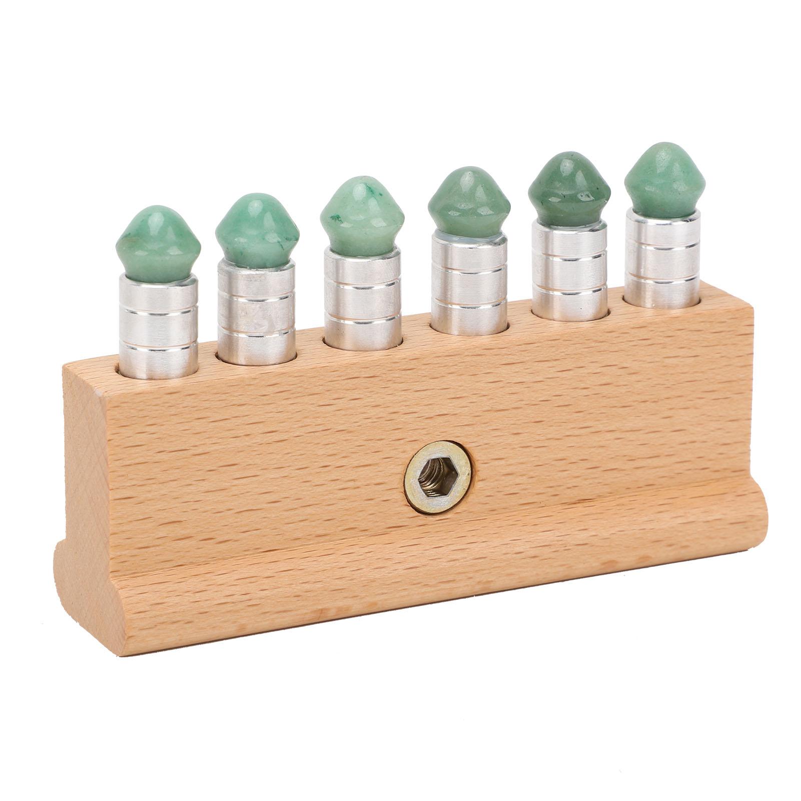 

Массажная расческа для скребков из нефрита с 6 головками, инструмент для похудения и массажа с энергией нефрита, скребок Гуаша