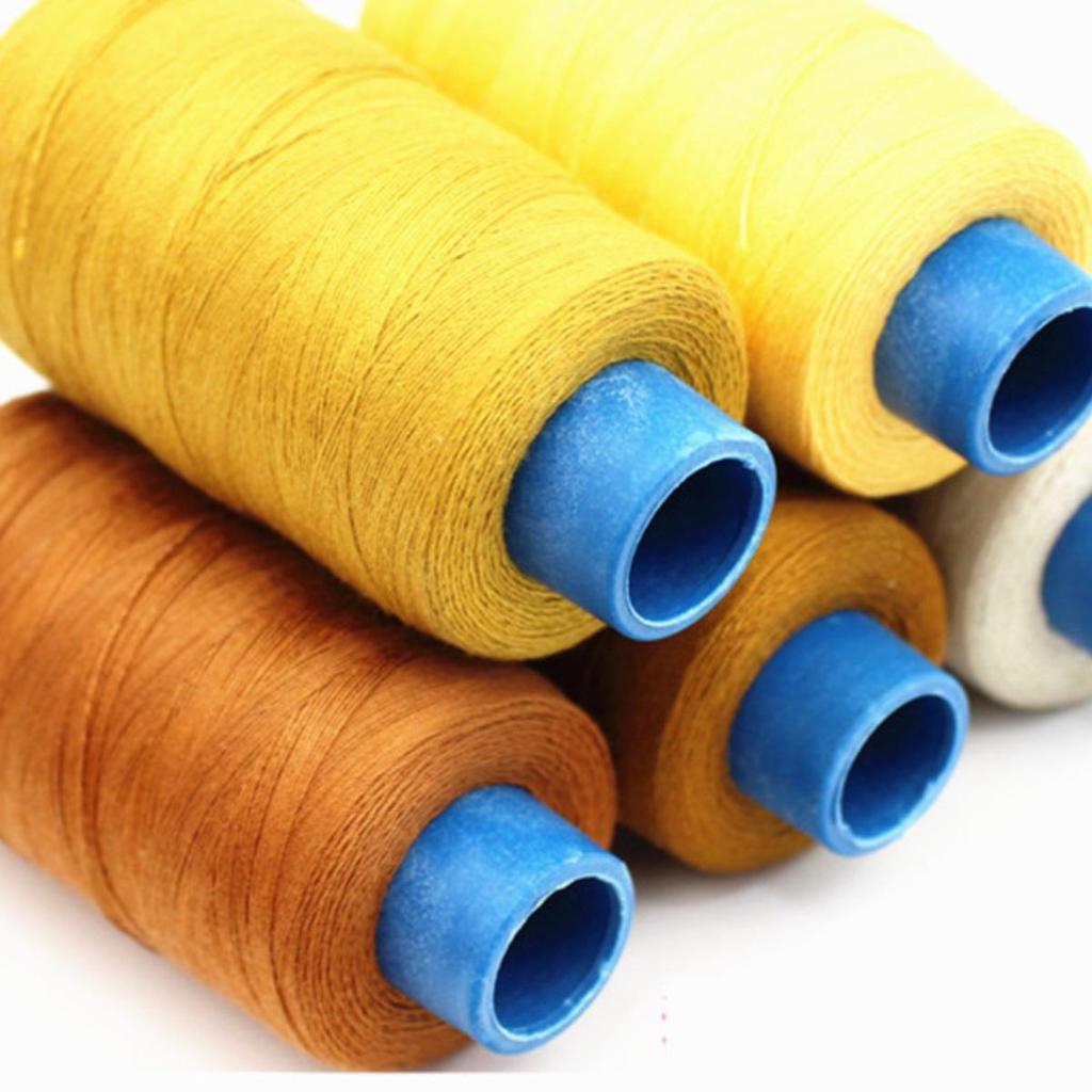 Polyester Sewing Thread: Black, White, Yellow - 203-Strand for Jeans, Canvas, Machine & Hand Sewing