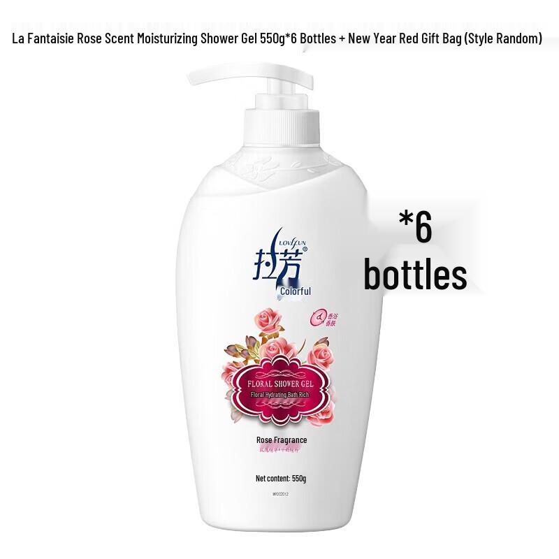 La Fang Rose Scent Hydrating Body Wash 6-Pack