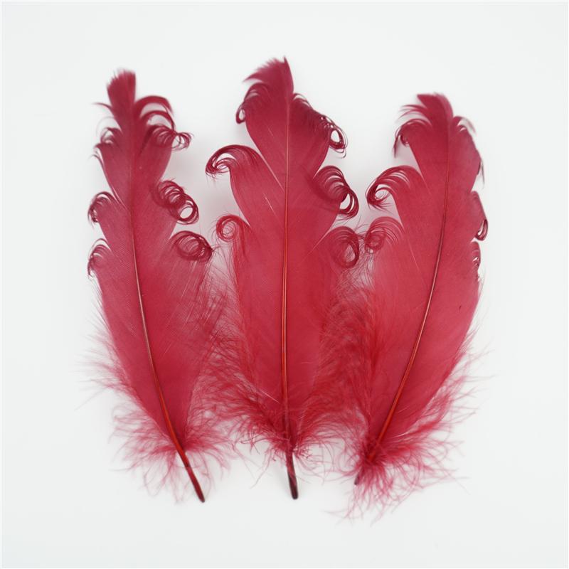 20Pcs Colored Spiral Goose Feathers for Crafts 12-18cm Dream Catcher Feather Artificial Decoration DIY Wedding Party Accessories