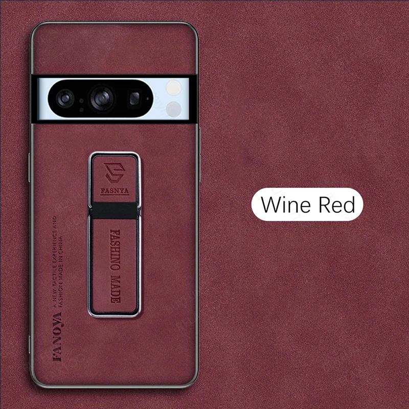 

Бамперы для телефонов Google Pixel 9 Pro XL 9pro Skinsheep Leather Armor Phone Case для Pixel9 8pro 7pro 9A 8A 7A Magnetic Ring Holder Stand Protect Cover For Pixel 7 Pro