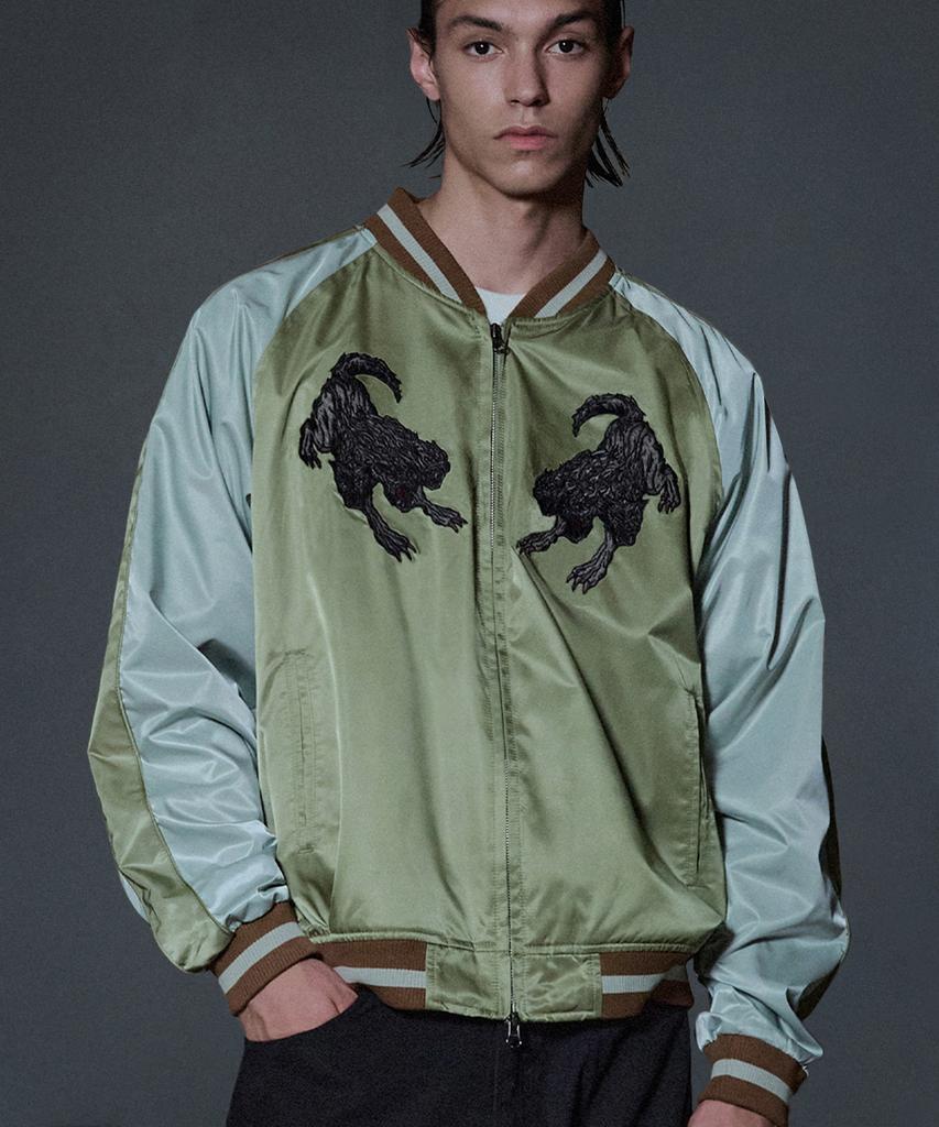 Not4Nerd Cerberus Satin Blouson Jacket - Khaki