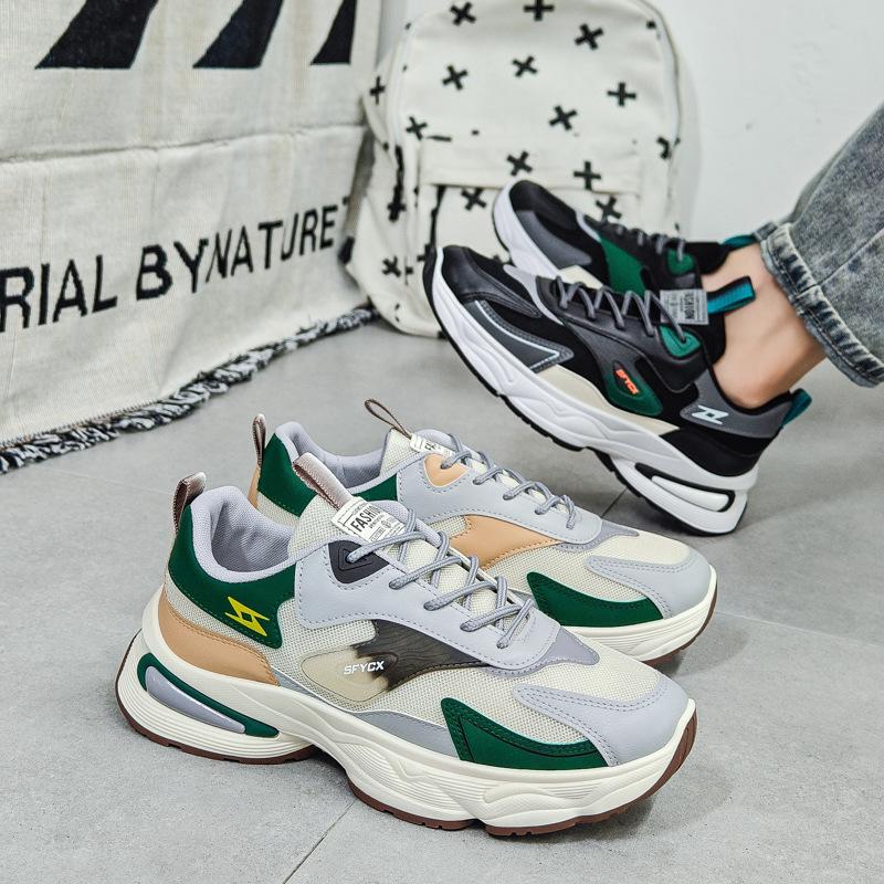 2025 toamnă și iarnă nou trend pantofi de catifea pentru bărbați versatil suprafață din piele pantofi sport casual pentru bărbați talpă groasă înălțare pantofi de tată