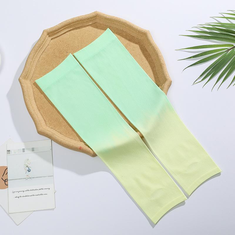 New Gradient Cool Arm Warmers For Women Girls Summer Soft Driving Sunscreen Long-Sleeved Outdoor Solid Color Riding Sleeves