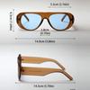 Retro Large Sunglasses for Women Fashionable Wide Legs New Large Frame Sunglasses Gradient Color Personalized Glasses Goggles