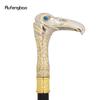 Golden White Eagle Head Luxury Decorative Walking Cane Luxury Stick Elegant Fashion Cane Cosplay Alloy Crosier Stick  93cm