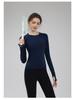 Women's Slim Fit Long Sleeve Yoga and Running Top - Quick-Drying, Breathable, Round Neck for Autumn and Winter Workouts
