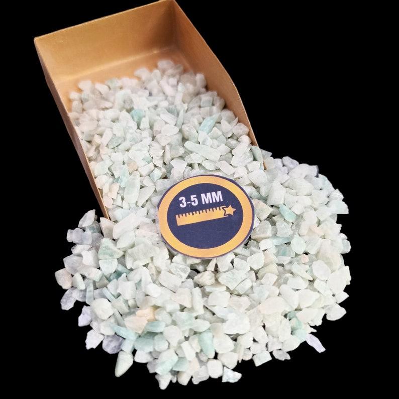 Gradelygems Amazonite Crushed Coarse 3-5mm Size – Great for Jewelry Making, Woodworking, Fish Aquarium – 2 Ounce Pack (60 Gram + 5 Gram FREE)