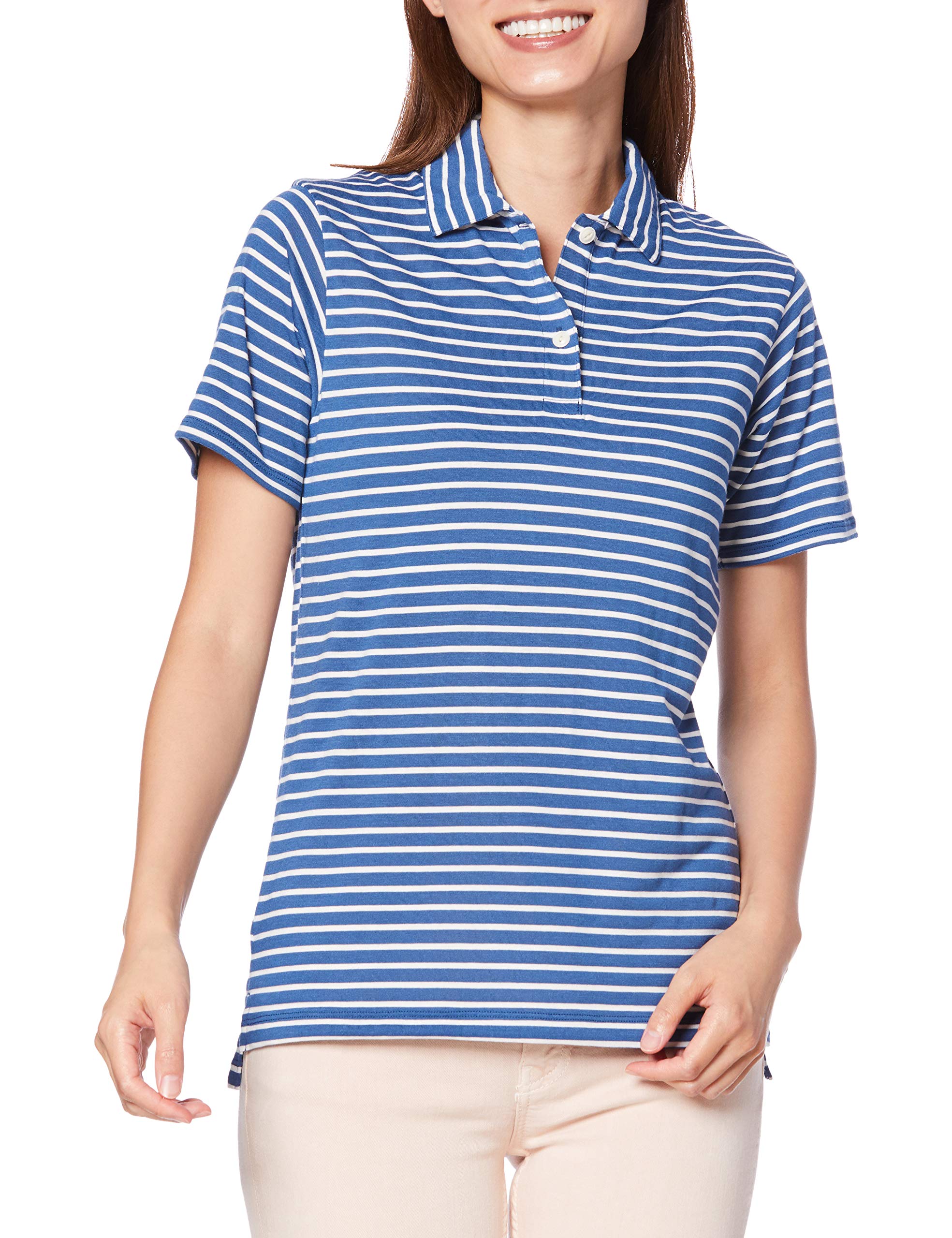 

Mizuno Go to Dry Vector Border Polo Dark Size S Outdoor Travel Walking Wear Shirt, Women s, Blue, (B2MA0229), & темно-синий