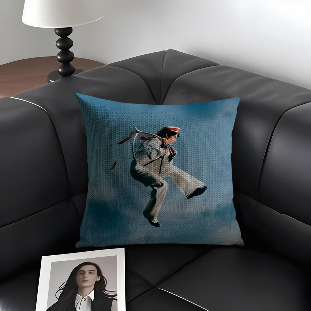 C-Conan Gray Wishbonee Sänger Kissenbezug Natürlicher Leinen Bio-Stoff Beidseitiger Druck Sofa Heimdeko Geschenk Kissenhülle