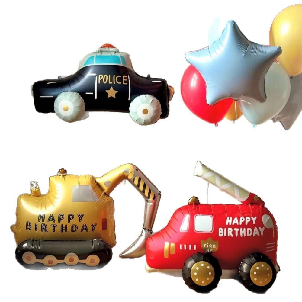 Vehicle Shaped Vehicle Shaped Balloons Cartoon Foil Balloons  Boys Birthday Party