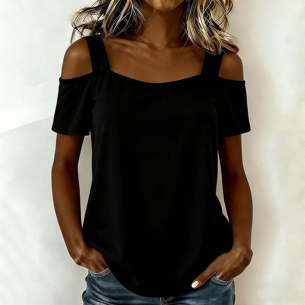 Womens Short Sleeve Cute Sexy  T Shirts Fashion Outfits Basic Clothes